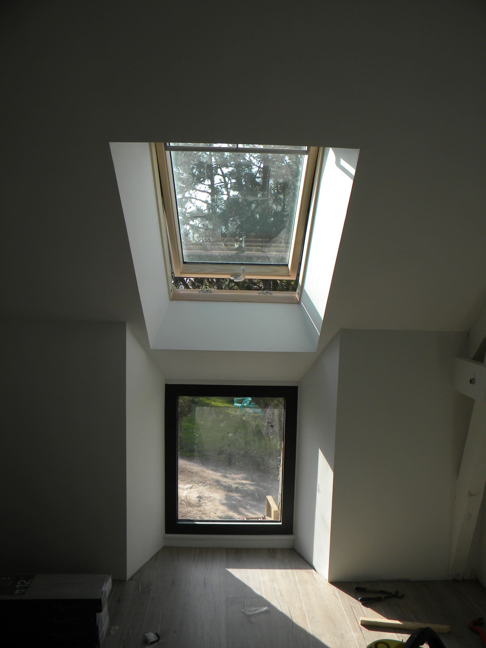 Fenetre de toit dans rénovation de combles